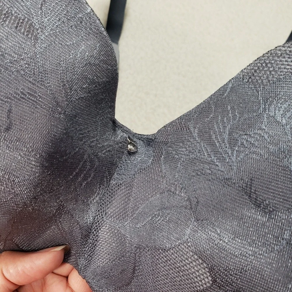 Cacique Bra Womens 42DDD Lightly Lined Balconette Back Smoothing Lace Blue